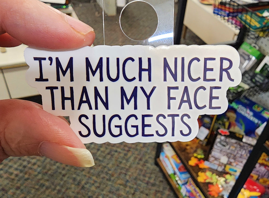 I'm Much Nicer Than My Face Suggests